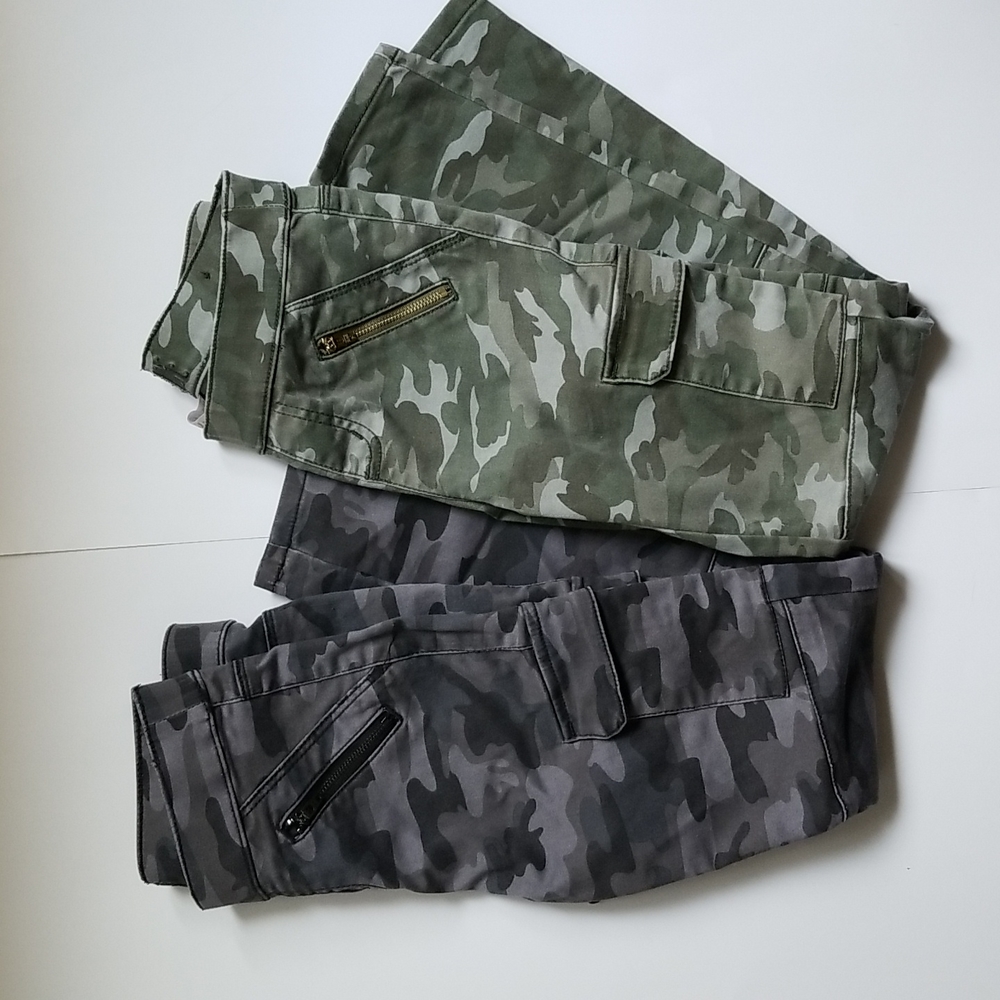 Justice Girls Camo Cargo Pants Leggings - Bundle of 2